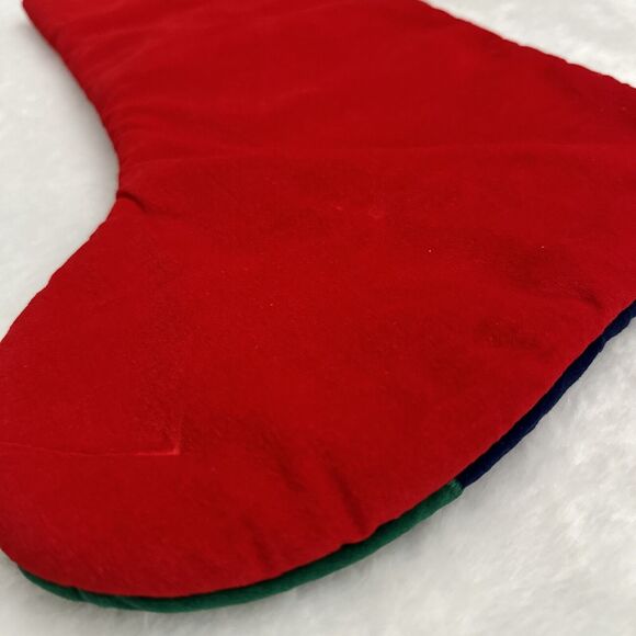 Let it Snow Snowman Velvet Embroidered Buttons Stocking Holiday Christmas Winter - Picture 12 of 12